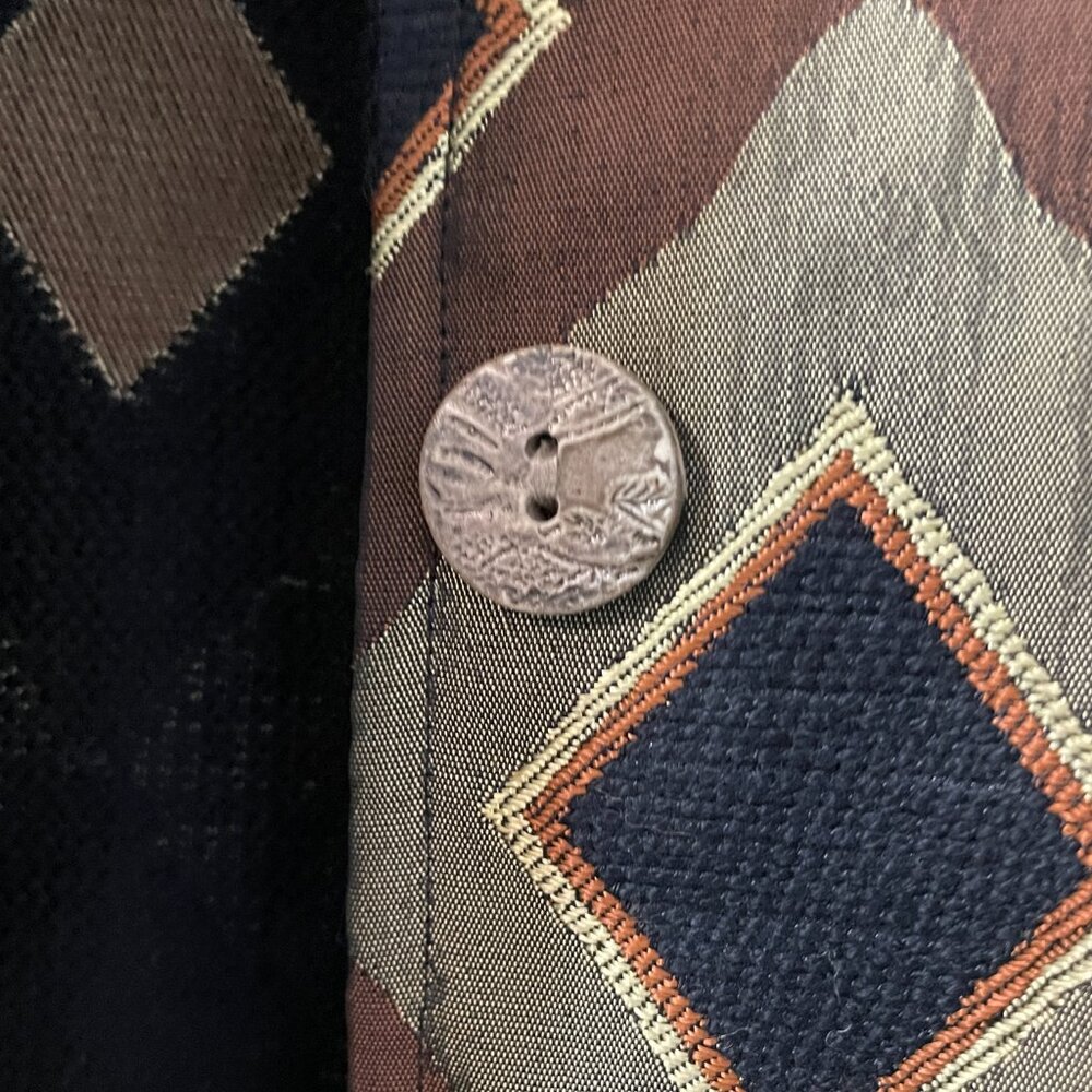 Keren Hart Multi Colored Diamond Patterned Jacket… - image 4